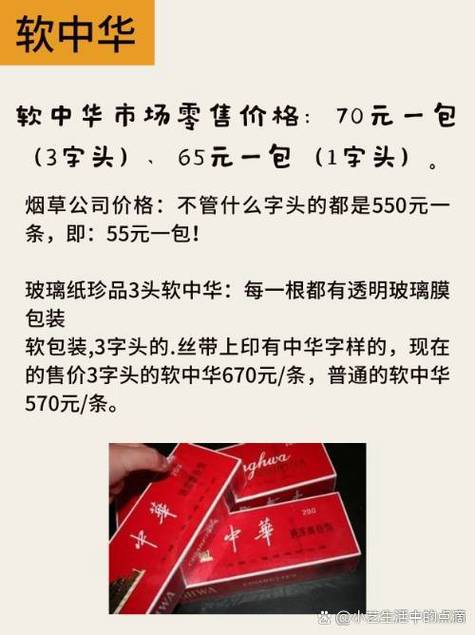 软中华香烟价格,品味与身份的象征  第4张